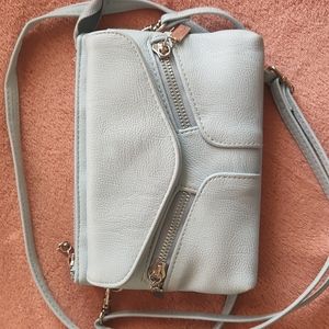 Light Blue cross body belt bag purse